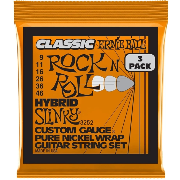 Ernie Ball 3252 Classic Hybrid Slinky 3-Pack